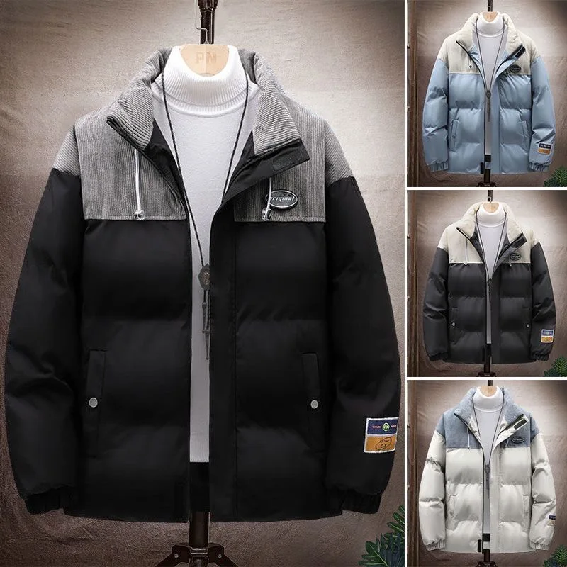 2024 Autumn and Winter New Fashion Trend Large Size Warm Cotton-Padded Jacket Men's Casual Loose Comfortable Windproof Coat 5XL