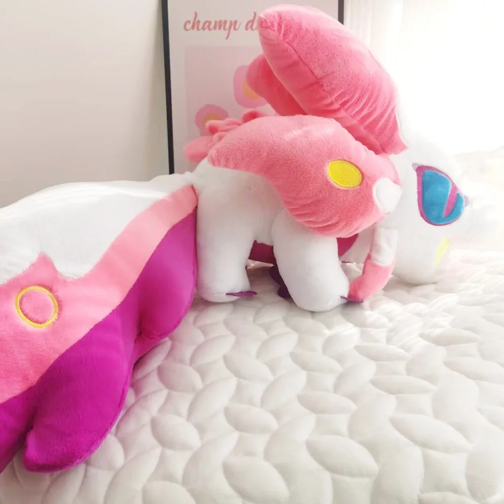 90cm Monster Hunter Mizutsune‌ Fox Plush Stuffed Dolls Large Soft Pillow Plushie Animal Toy Kawaii Cute Toy Kids Christmas Gift