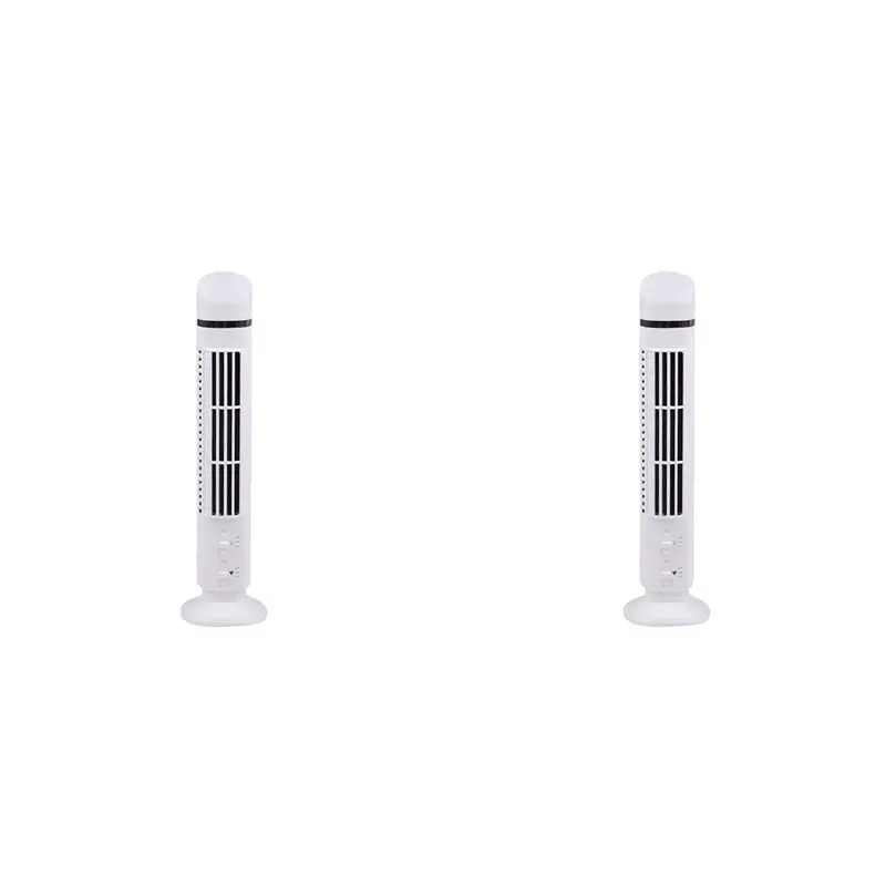 

【CHRISTMAS 】2X Portable Air Cooler Fan,Streamlined Tower Fan With LED,Powerful Wind, Bladeless Design, USB Interface White