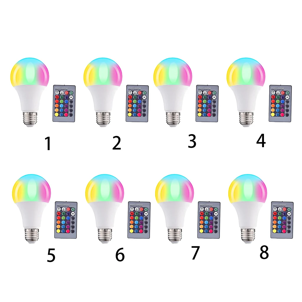 Color Changing Light Bulbs E27 RGB LED Remote Ambiance Decorative Lamp for Office Mall Store