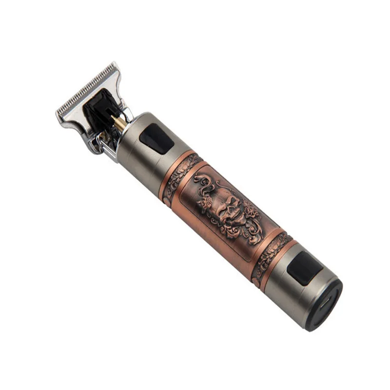 Persoonlijk patroon Legering Lichaam Draadloos LCD-scherm 0 mm Haar knippen Professionele kapper Olie Kaal Opladen Haargraveer Clipper