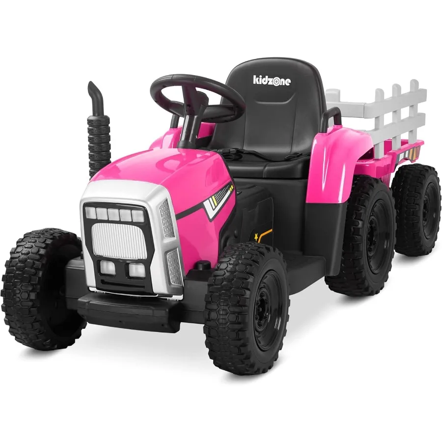 12V 7AH プレミアムバージョン、EVAトレッドタイヤ、デュアル35Wモーター、ブーストパワー・トルク、リモコン付き電動トラクター（T付き）