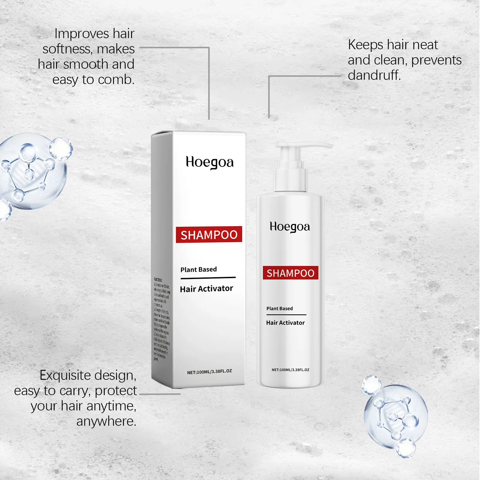 شامبو مضاد لتساقط الشعر يقلل من الكسر ويعزز النمو ويجدد شبابًا وتقوية الجذور وسميك وأكثر نعومة وشامبو مغذي لطيف