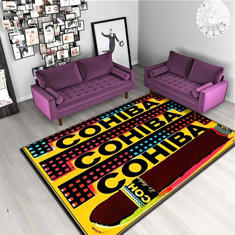 C-Cohiba Habana Cuba Cigar Floor Mat Doormats Anti-skid Bathroom Doormats Home Kitchen Outdoor Home Rug