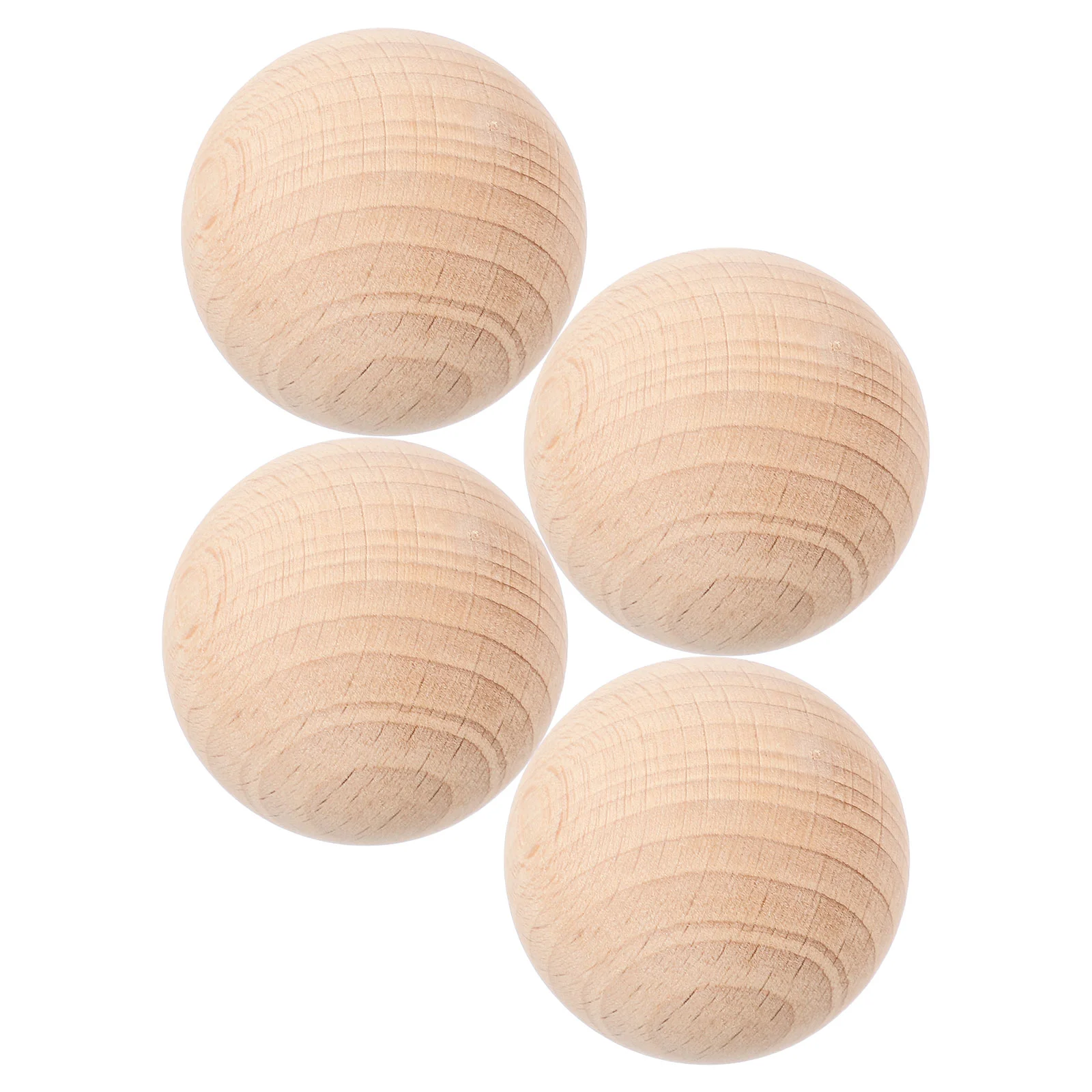 

4 Pcs Croquet Outdoor Sports Balls Wooden Casual Recreational Bocce Game Grass Rolling