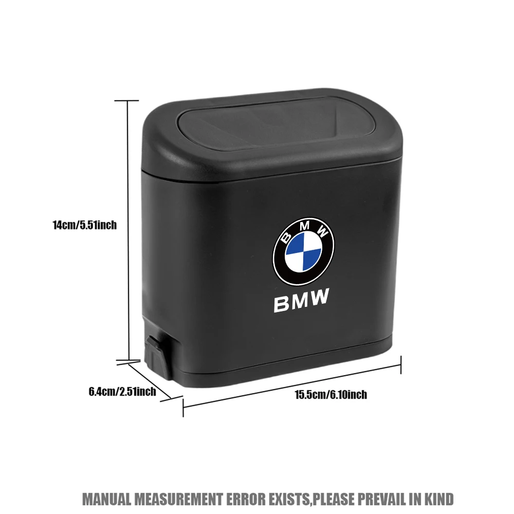 Hanging Car Trash Can Vehicle Garbage Dust Case Storage Box ABS Trash Bin For BMW Performance M3 M4 X2 X3 X5 X6 E39 E70 E82 E90