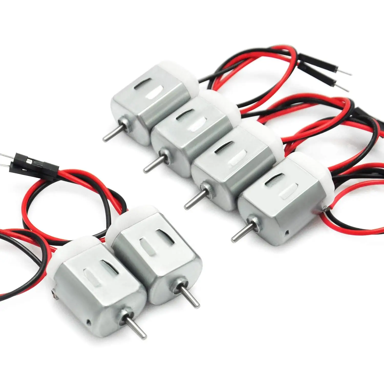 1.5V-6V Type 130 Miniature DC Motors (6-Pack), Compatible with Arduino, Ideal for Hobby Projects and DIY Electronics