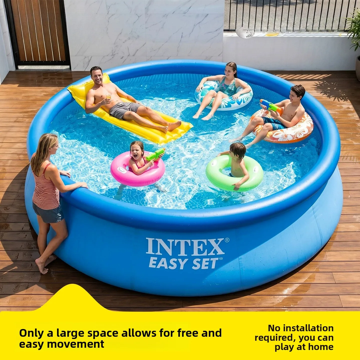 Kids Outdoor Pool - Oversized Inflatable Family Pool Large Water