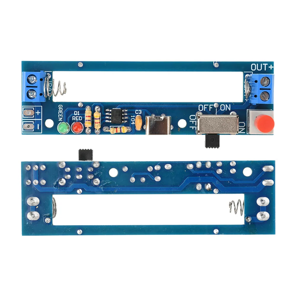 18650 carregador de bateria de lítio energia móvel kit diy carregador de telefone celular tipo-c interface com luz indicadora caixa de bateria diy