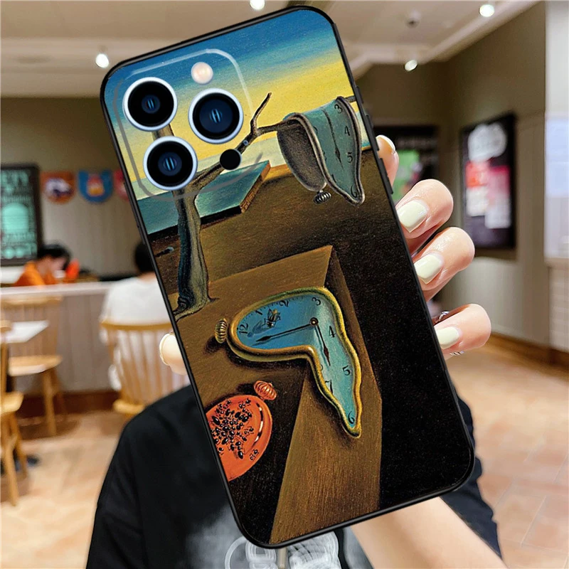 Salvador Dali Art Soft Case For iPhone 16 15 Pro Max 14 Plus 13 12 Mini 11 XS Max X XR 7 8 Back Cover