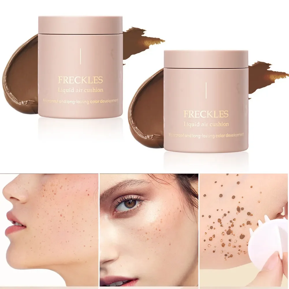 Quick Dry Spot Freckle Air Cushion Waterproof Long Lasting Liquid Powder Quick Dry Natural Face Freckles Stamp Makeup