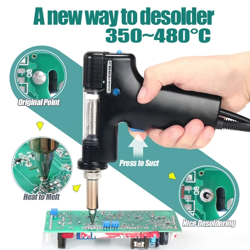 YIHUA 948 I ESD Safe Solder Welding Tools Repair Desoldering Gun Suck Tin Vacuum Desoldering Iron Soldering Station