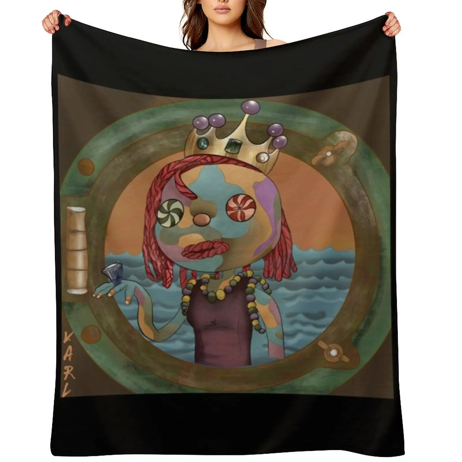 

Candy Wife Throw Blanket Moving halloween Custom Loose Blankets