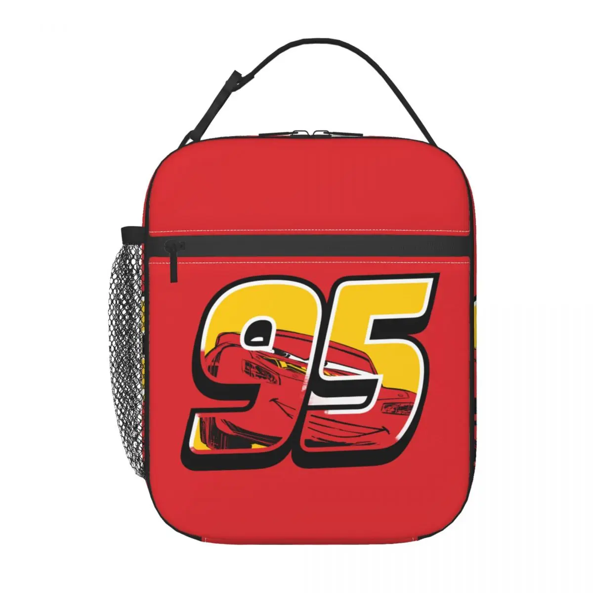 Lightning McQueen Go 95 borse per il pranzo isolate borsa termica auto riutilizzabili grande Lunch Box Tote uomo donna College Travel