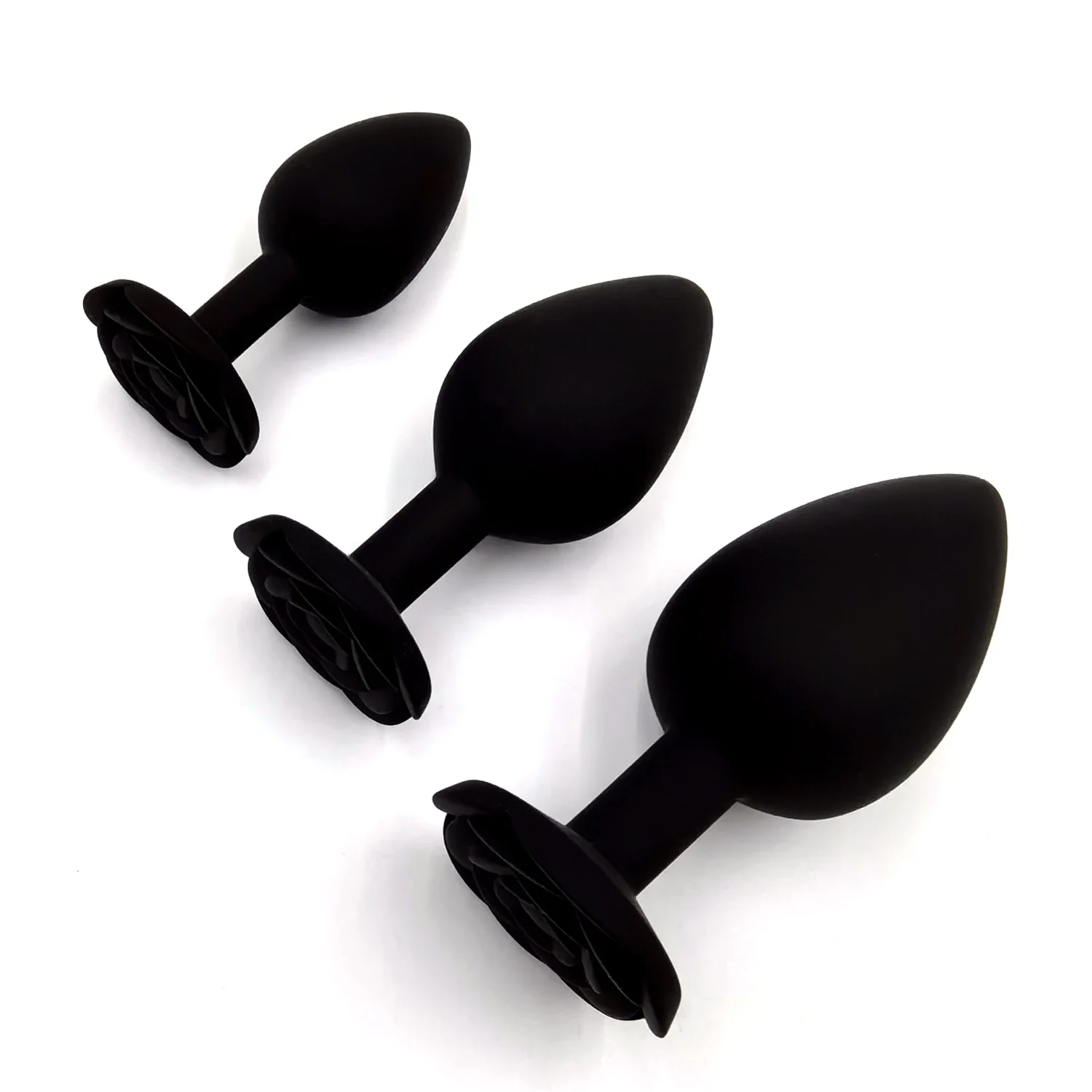 Plugues anais rosa silicone iniciante para especializar 3 tamanhos vermelho e preto plugues anais g-ponto massagem saúde sexual prazer adulto brinquedos sexuais