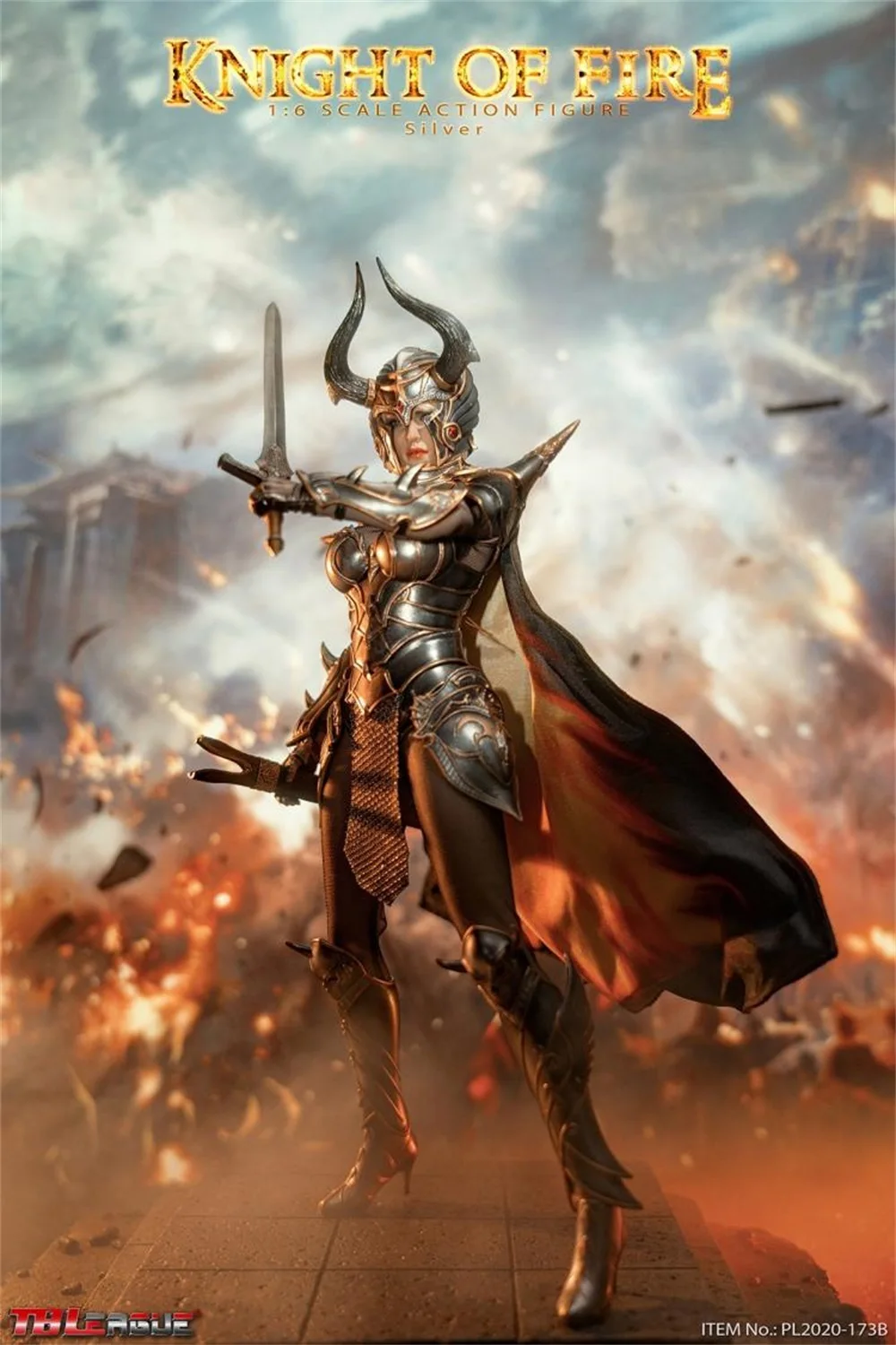 1/6 TBLeague PL2020-173B Female Knight of Fire Warrior Silver
