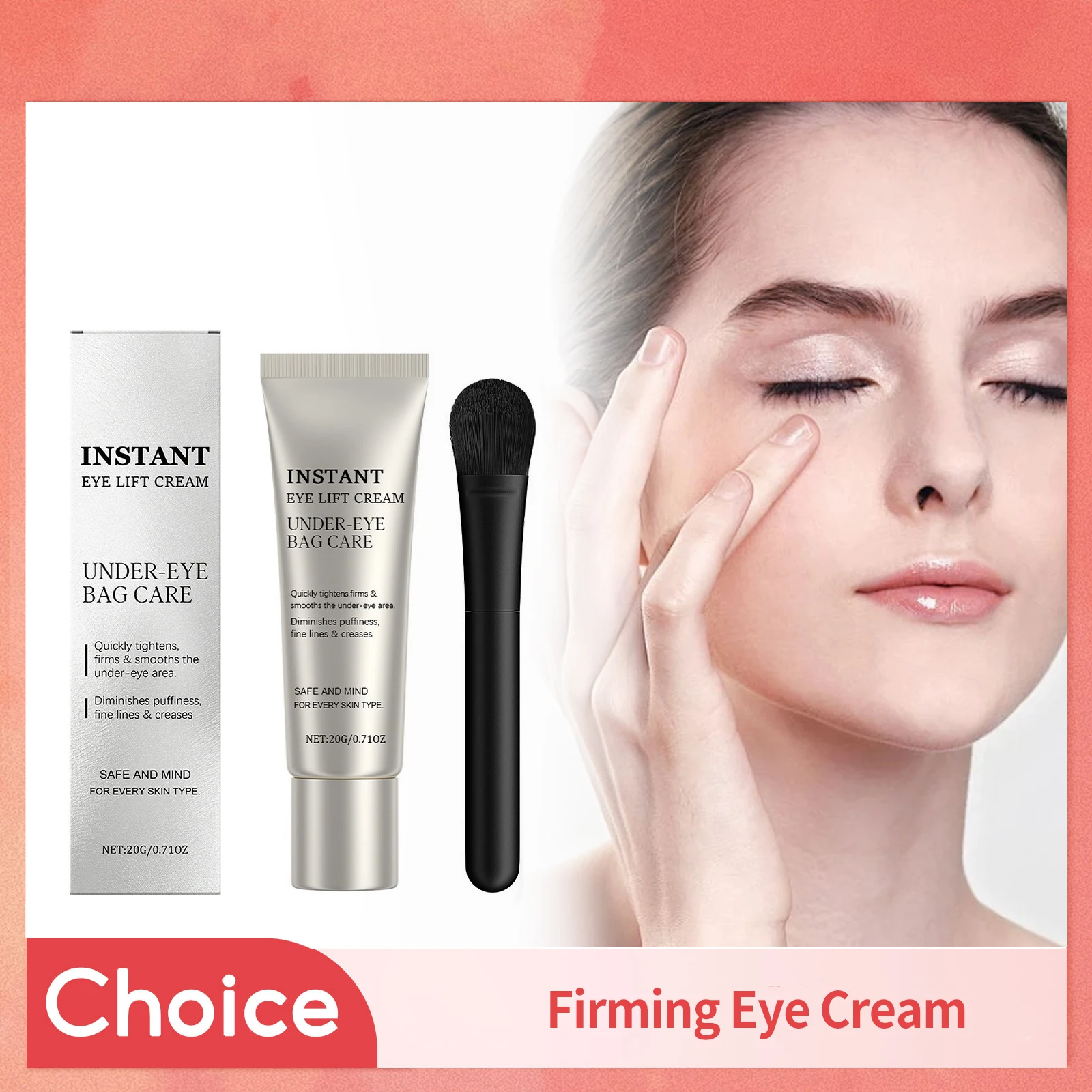 

Eye Firm Lift Cream Reduce Puffiness Dark Circles Smooth Fine Lines Eye Bag Remover Moisturizing Soothing Tightening Eye Care
