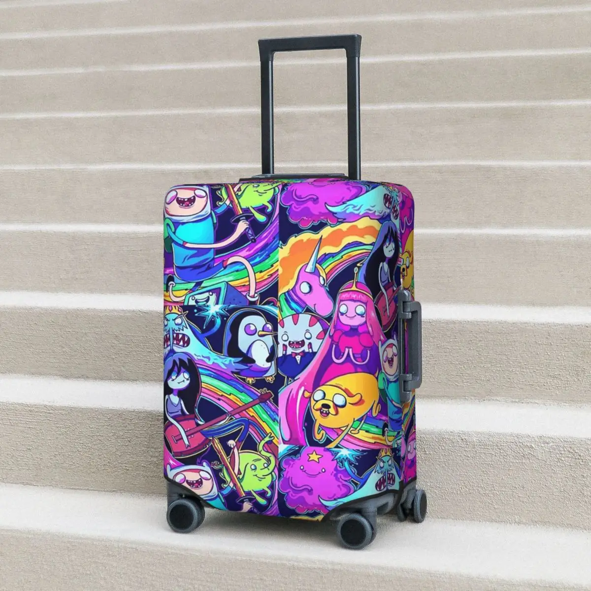 

Adventure Time! Suitcase Cover Protection Elastic Travel Luggage Protector Covers for 18-32 Inch