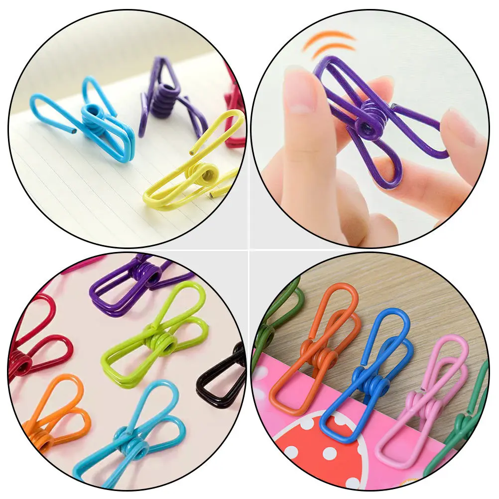 

50Pcs Household Drying Clamp Compact Design Easy Carry Clothes Fixing Clip for Towel Gloves Wind Resistant Non-Slip Clip