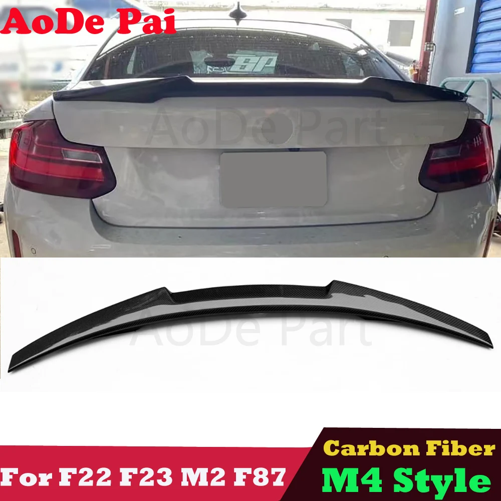 

High Kick M4 Style Real Carbon Fiber Rear Boot Trunk Spoiler Ducktail for BMW 2 Series F22 F23 M2 F87 218i 220i 2014-2020