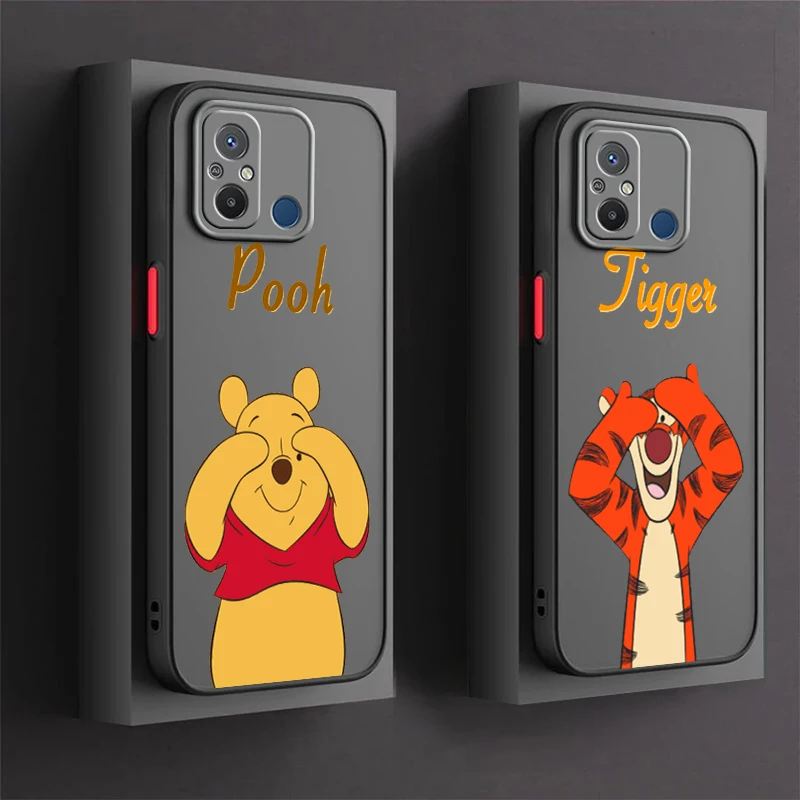 Anime Winnie The Pooh For Xiaomi Redmi 12 12C 10 11A 10X 10C 9C 9A 9AT 9 8A 8 Frosted Translucent Hard Phone Case Phone Case image 2