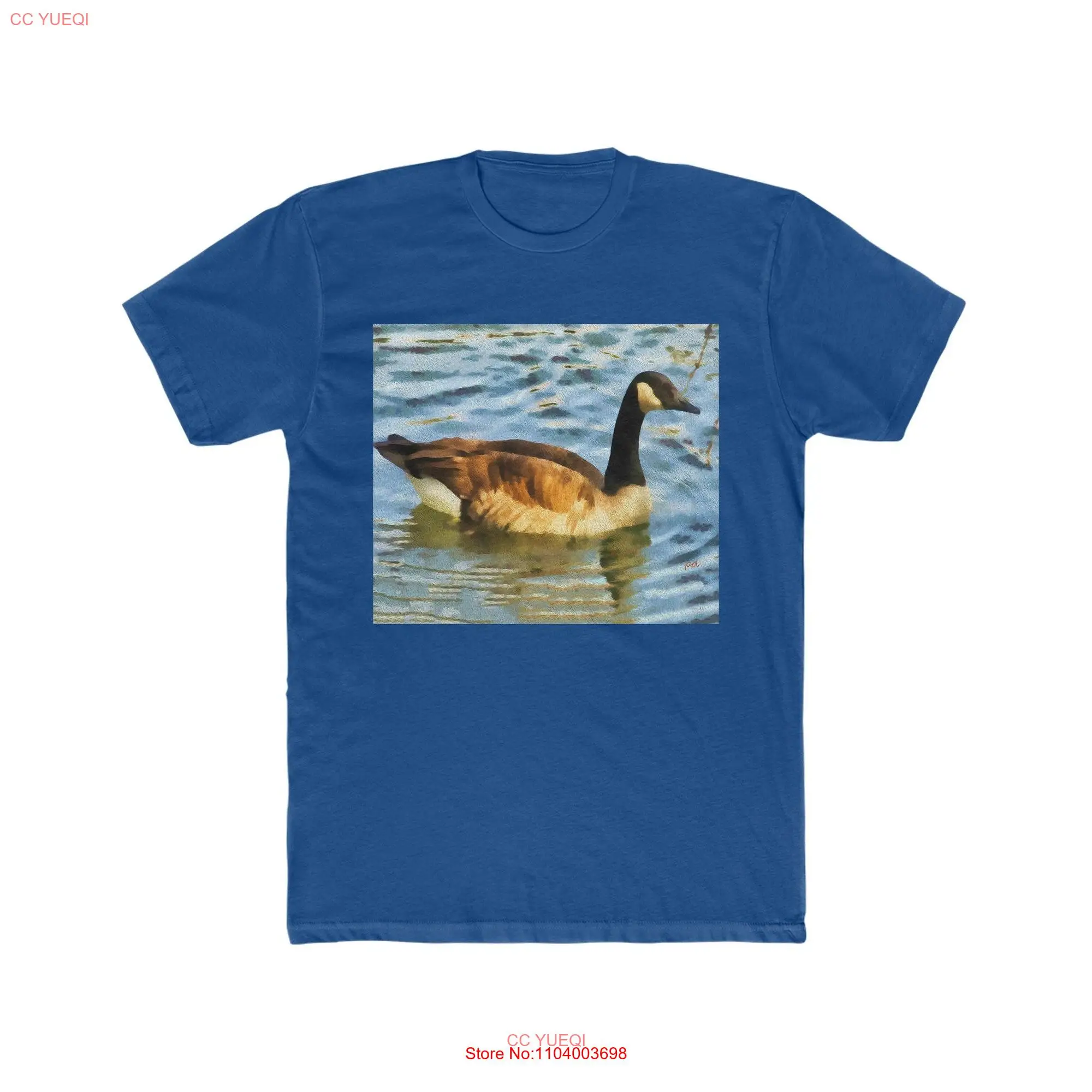 Canadian Goose Men's Fitted Cotton Crew T Shirt long or short sleeves