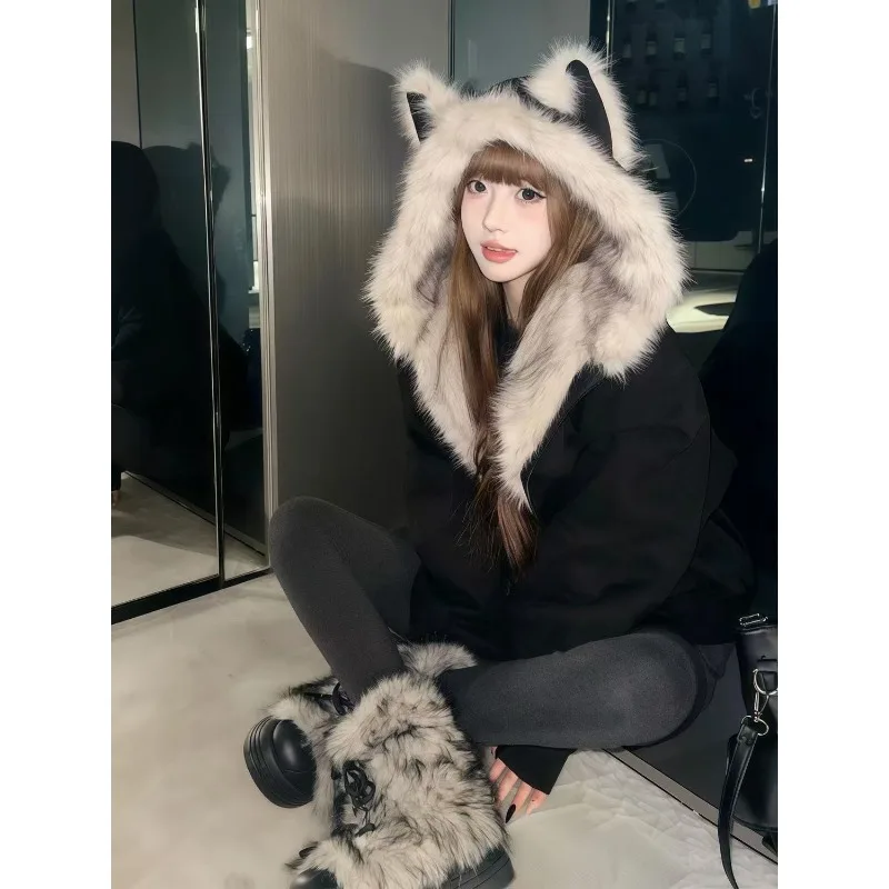 

2025 Sweet Cool Winter New Popular Thick Cotton Jacket Short Women's Edition Loose Casual Coat Cute Advanced Ins