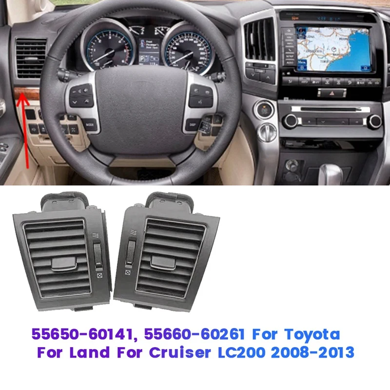 

Front Left +Right A/C Outlet Assy For Toyota Land Cruiser LC200 2008-2013 With Air Conditioning Adjustment Switch Vent