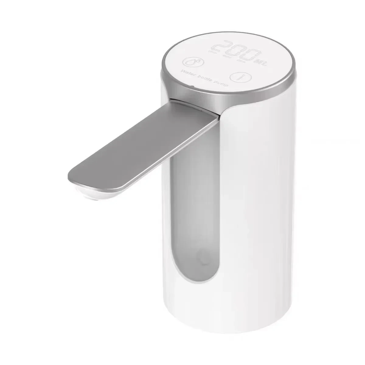 Electric Water Bottle Pump 1200mAh Type C Rechargeable with LED Display Automatic Touch Button 3 Quantitative Settings