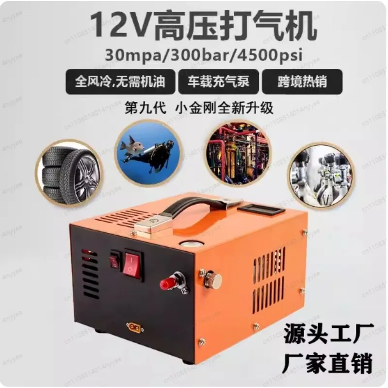 Air Compressor 4500psi LED Display Screen Small Filter Car Compressor 12V DC 30mpa 300bar 4500psi Pcp Pump view 5