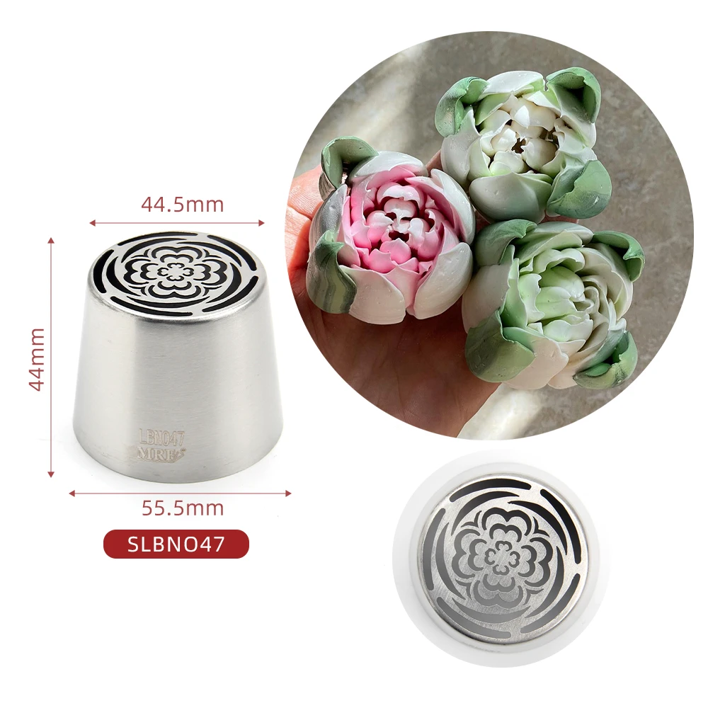 New Arrival Stainless Steel XL Russian Style Flower Icing Tip Pastry Piping Nozzle #LBNO47