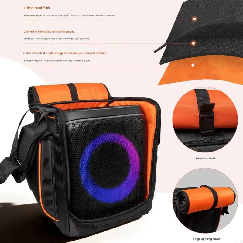 Nylon Protective Carrying Case Bag for PB 2 Encore Speaker Featuring Portable Design and Extra Storage Pockets