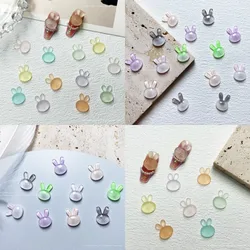 10pcs 3D Cartoon Rabbit Resin Nail Art Charms Kawaii Sweet 