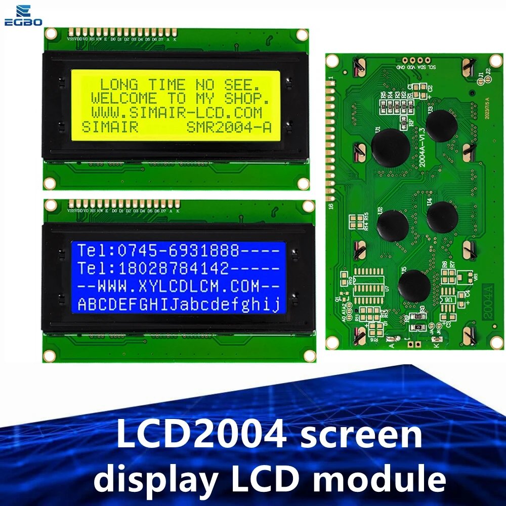 LCD 보드 2004 20*4 LCD 20X4 5V, 블루/그린 스크린, LCD2004 디스플레이 LCD 모듈 LCD 2004