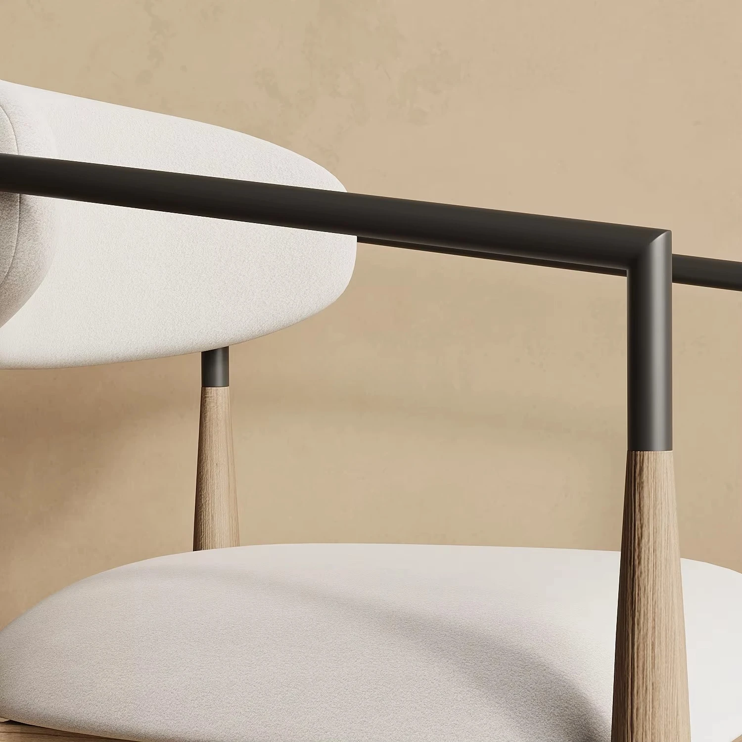 Luxury Modern Style Dining Furniture Dining Chair Solid Wood Frame Backrest Dining Chair