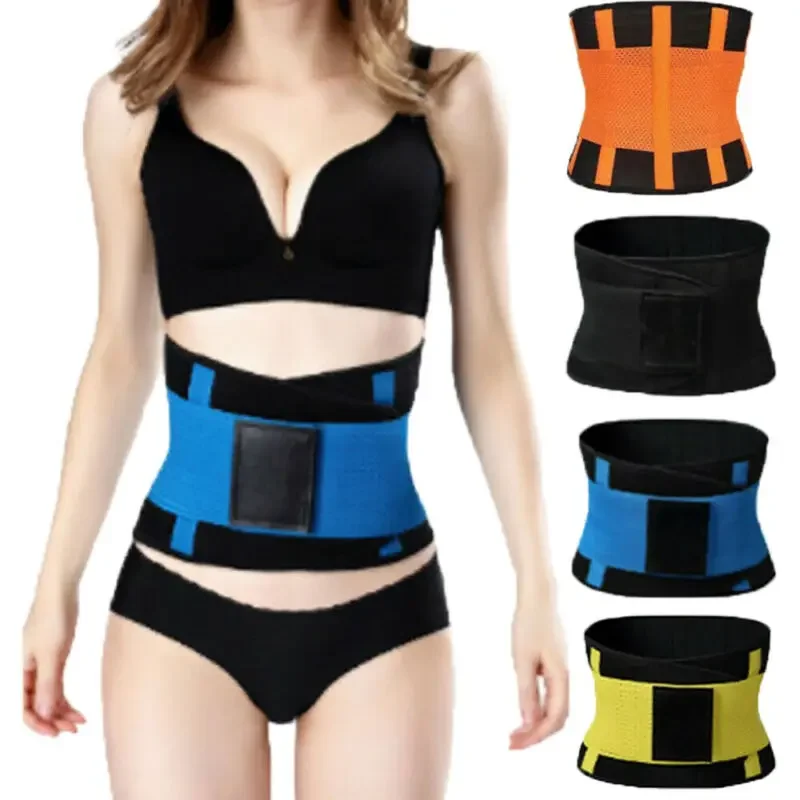 Underbust Corset Waist Trainer Slimming Shapewear - Blue Pink Orange Yellow Green Black