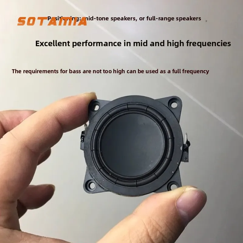 

SOTAMIA 2 шт. 1,75-дюймовый ультратонкий полнодиапазонный динамик 4 Ом 10 Вт резиновый край алюминиевая пленка средний твитер динамик