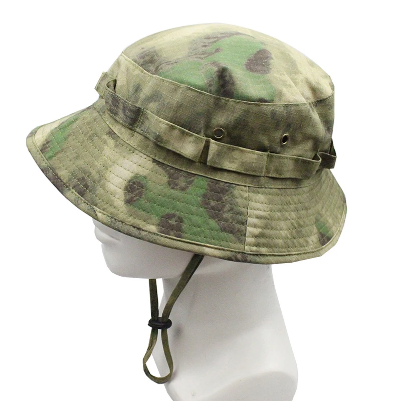 2024 Outdoor Tactical Camouflage Fisherman Hat Climbing Fishing Hiking Training Travel Sun Cap Men\'s Panama Bucket Hats 58-60cm