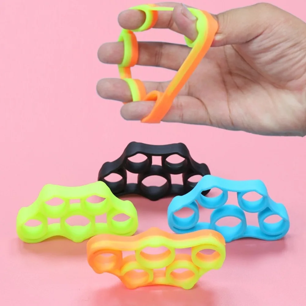 

Silicone Finger Stretcher Hand Grip Strengthener Finger Resistance Bands Hand Rehabilitation Trainer Finger Separator Exercise