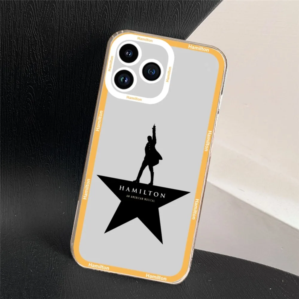 Hamilton Musical Lyrics Phone Case For iPhone 11 12 Mini 13 14 15 Pro Max Transparent Shell