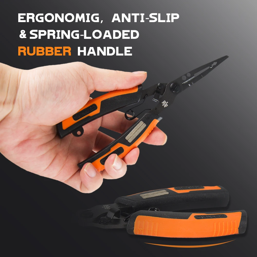 ZUKIBO New Multifunction Cutthroat fishing pliers PTFE Coating Fishing Split Ring Pliers,2CR13 Stainless Steel Fishing Tools