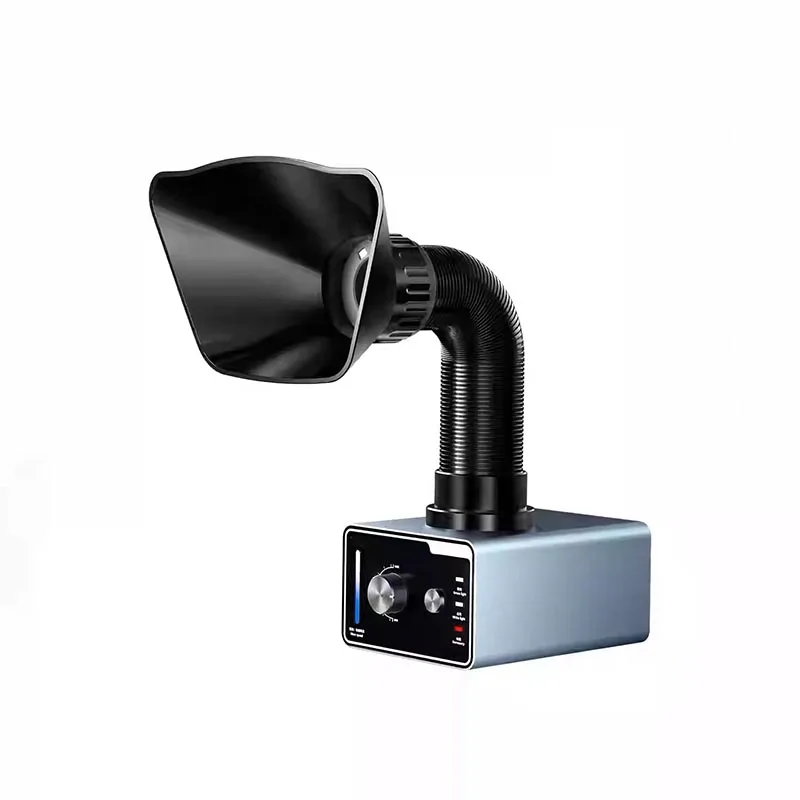 Small Desktop Smoke Purifier Multifunctional Exhaust Fan Smoke Extractor Fan Super Strong Suction AI Voice Control Machine