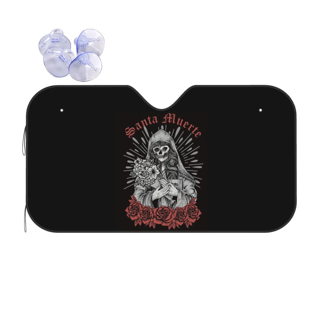 

Santa Muerte Spanish Sunshade Windscreen Car Front Windshield Window Sun Visor Accessories Covers