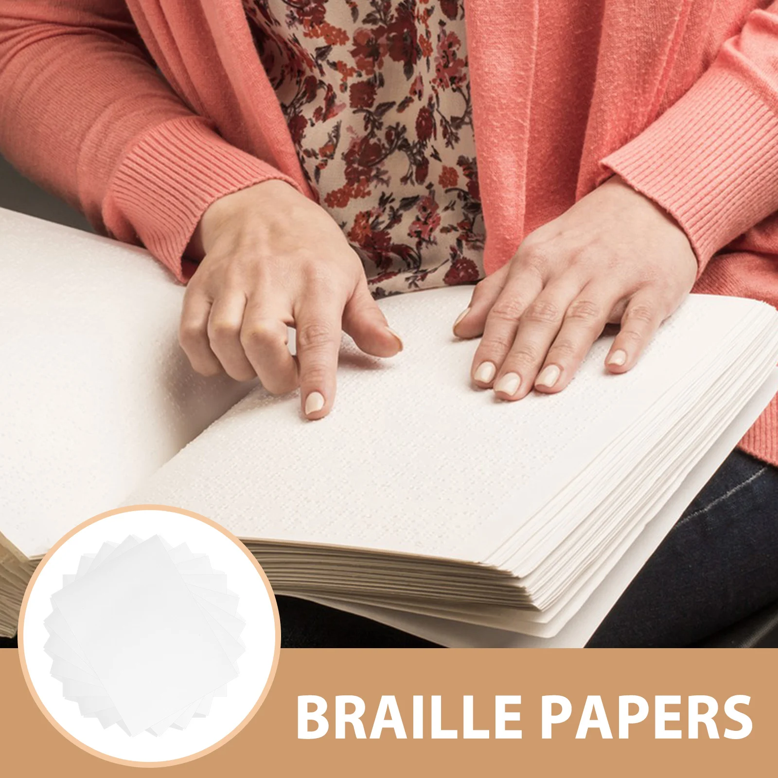 20Pcs Braille Writing Paper Essential Tool for Blind Students Sturdy Material Portable Design Thoughtful Tactile Experience