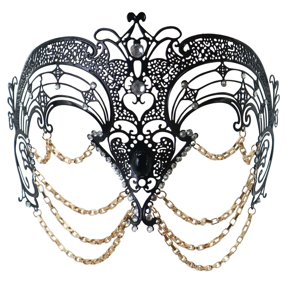 Máscara de mascarada Máscara de baile de metal Máscara de metal Mujeres para accesorios de fiesta Disfraz Discoteca