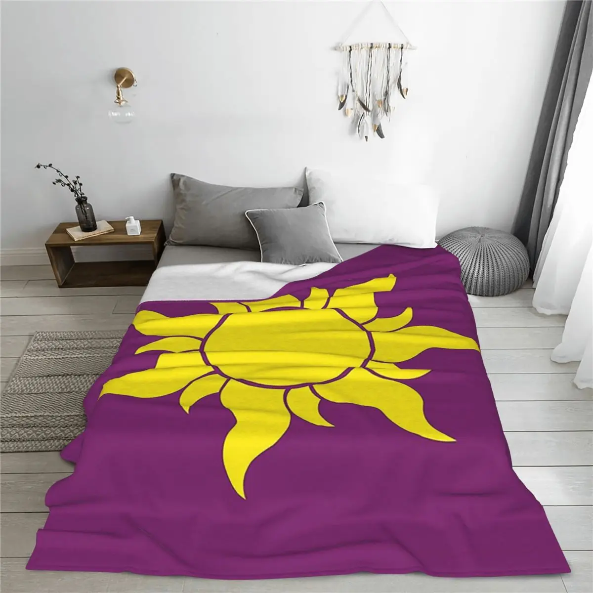 

Rapunzel Sun Blanket Fleece Sofa Throw Blanket Super Soft Throw Blankets for Home Bedroom Travel Throws Bedspread Quilt