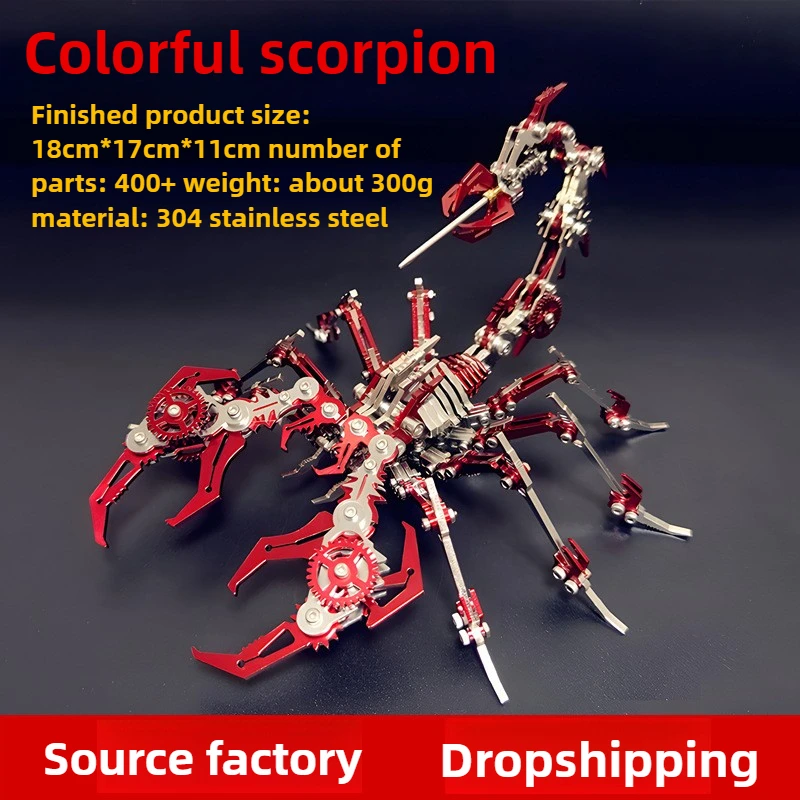 

Красочные 3D металлические король скорпионов, механическая игрушка, украшение в сборе, механическая головоломка, сделай сам, подарок на день рождения для взрослых и детей