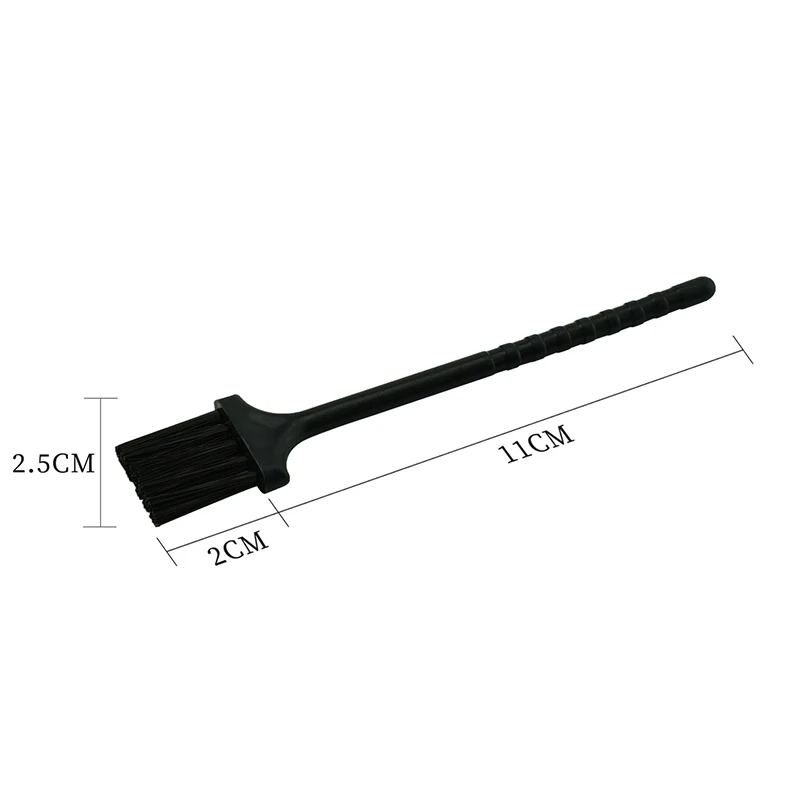 Cepillo de cocina multifuncional, 2 piezas, para limpieza de teclado, polvo, plástico de nailon negro, pequeño