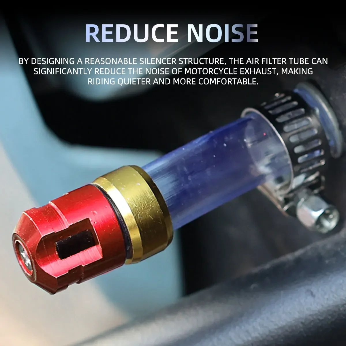 CLICK Motorcycle Air Filter Drain Tube Head Use CNC Alloy Motor ATV UTV Accessories Aluminum Alloy Head Plug Gas Exhaust image 3