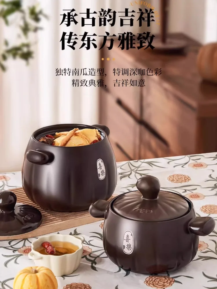 Claypot Ceramic cookware 6L Home Crock Pot Casserole dishes Kitchen Stew pots for cooking Heat resisting Clay pot for cooking